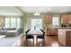 Open floor plan showing the kitchen overlooking the dining area and living room at 6839 Powder Dr, Indianapolis, IN 46259
