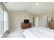 Bright main bedroom featuring a modern dresser and access to ensuite bathroom at 6839 Powder Dr, Indianapolis, IN 46259