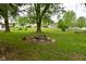 Expansive backyard featuring a cozy fire pit area, ideal for gatherings and enjoying the outdoors at 7228 Kimberly Ln, Plainfield, IN 46168
