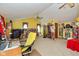 Large bonus room featuring vaulted ceiling, ample space, and unique decor at 8111 Timberwood Dr, Plainfield, IN 46168