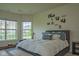 Bright main bedroom featuring large windows, neutral decor, and a comfortable king-size bed at 8732 Wicklow Way, Brownsburg, IN 46112