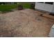 Exterior patio featuring a stone-look stamped concrete design and fire pit at 11850 Stepping Stone Dr, Fishers, IN 46037