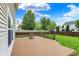 Spacious wooden deck ideal for relaxation and outdoor gatherings in a well-landscaped yard at 13209 Westwood Ln, Fishers, IN 46038
