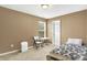 Cozy bedroom with bed, and view from window at 13209 Westwood Ln, Fishers, IN 46038