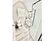 Cozy bathroom with a walk-in shower, white vanity, and modern black fixtures at 14035 Stone Key Way, Fishers, IN 46037