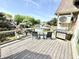 Outdoor deck with seating overlooking the canal at 14035 Stone Key Way, Fishers, IN 46037