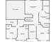 Upstairs floorplan showing Primary bedroom, bath and closet, plus 3 other bedrooms at 1476 Anon Ct, Greenwood, IN 46143