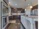 Contemporary kitchen featuring a center island, sleek cabinets, and stainless appliances at 1476 Anon Ct, Greenwood, IN 46143