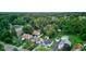 This scenic aerial shot displays the neighborhood homes adorned with mature trees and beautifully maintained green lawns at 1517 Wallace Ave, Indianapolis, IN 46201
