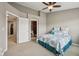 The bedroom opens to the bathroom and closet, making the room spacious and convenient at 15369 Mystic Rock Dr, Carmel, IN 46033