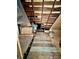 An unfinished attic, revealing the home's structural framework at 1806 Union St, Columbus, IN 47201