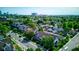 Aerial view featuring a residential area with tree-lined streets and townhomes at 2260 Central Ave, Indianapolis, IN 46205