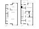 Detailed floor plan showcasing the layout of the first and second floors, including the main bedroom and kitchen at 2260 Central Ave, Indianapolis, IN 46205