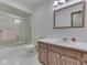 Bathroom with shower and vanity at 31 N Restin Rd, Greenwood, IN 46142