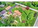 Aerial view of a neighborhood with well-manicured lawns, mature trees and colorful houses at 3744 S Meridian St, Indianapolis, IN 46217