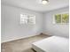 Bedroom with two windows allowing in natural light and neutral walls and carpet at 3975 Denwood Dr, Indianapolis, IN 46226