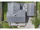 An aerial shot of the house's roof and patio, showcasing its layout and design at 4721 E Morris St, Indianapolis, IN 46203