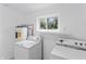 Bright laundry room with white appliances and a window providing natural light at 4721 E Morris St, Indianapolis, IN 46203