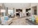 Spacious living room featuring carpeted flooring, a dining table, and an island in the kitchen at 5313 Brandywine Dr, Whitestown, IN 46075
