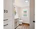 Modern bathroom featuring stylish vanity, toilet, and storage at 532 W 1050 N, Fortville, IN 46040