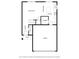 First floor plan featuring a spacious living room, kitchen, laundry room, and garage at 558 Plowman Dr, Shelbyville, IN 46176
