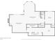 Layout of the basement with labeled rooms and dimensions of living room, kitchen, bedrooms, bathrooms, closets and utility room at 5667 Skylark Dr, Greenwood, IN 46143