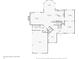 Layout of the first floor with labeled rooms and dimensions of living room, kitchen, bedrooms, bathrooms, and garage at 5667 Skylark Dr, Greenwood, IN 46143