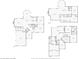 Floorplans depicting the layout of rooms on the first and second floors, and basement of the residence at 5667 Skylark Dr, Greenwood, IN 46143