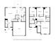 Combined floor plans of both stories, including the bedrooms, bathrooms, living room, and garage at 576 Plowman Dr, Shelbyville, IN 46176