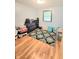Bedroom with hardwood floors, natural light and some storage offering comfort and functionality at 7109 Chandler Dr, Indianapolis, IN 46217