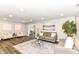 Spacious living room with modern decor, recessed lighting, and hardwood floors at 7118 Mikesell Dr, Indianapolis, IN 46260