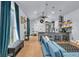 Bright, open-concept living room and kitchen with modern design and hardwood floors at 767 Fletcher Ave, Indianapolis, IN 46203