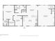 Floor plan showcasing the home layout including the living room, kitchen, laundry, bedrooms, and bathrooms at 775 Baker Rd, Martinsville, IN 46151