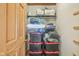Storage room or large closet with shelving and room for totes and boxes at 775 Baker Rd, Martinsville, IN 46151