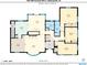 Detailed first-floor plan showcasing layout of kitchen, living, dining, and bedrooms at 7843 Windcombe Blvd, Indianapolis, IN 46240