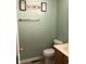 Neat bathroom with toilet, and decorations at 802 Suwanee Ct, Indianapolis, IN 46217