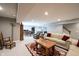 Finished basement includes a billiards table, with ample entertainment space for gatherings at 10267 Ranford Blvd, Fishers, IN 46040