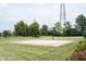 An outdoor basketball court surrounded by lush greenery and trees, perfect for active recreation at 10267 Ranford Blvd, Fishers, IN 46040