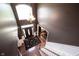 Stunning two-story foyer with hardwood floors and elegant chandelier at 10267 Ranford Blvd, Fishers, IN 46040