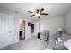 Inviting living room with a view of an en-suite bathroom, and lots of natural light at 10267 Ranford Blvd, Fishers, IN 46040