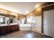 Well-appointed main bathroom with soaking tub, glass-enclosed shower, and double sink vanity at 10267 Ranford Blvd, Fishers, IN 46040
