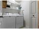 Convenient laundry room features a full-size washer and dryer for your laundry needs at 10363 N County Road 950 E, Brownsburg, IN 46112