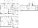 Floor plans showing layout of three floors, including living spaces and dimensions at 1107 N Hartman Dr, Indianapolis, IN 46219