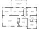Detailed floor plan showcasing the layout of the main level with dimensions for each room at 1107 N Hartman Dr, Indianapolis, IN 46219