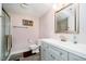 This bathroom features modern fixtures, a sink, a toilet, and a shower at 11319 Shoreview Ln, Indianapolis, IN 46236