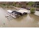 Well-maintained boat docks offering direct access to the lake and water activities at 11319 Shoreview Ln, Indianapolis, IN 46236