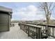 Scenic open deck offering panoramic views of the lake and surrounding neighborhood at 11319 Shoreview Ln, Indianapolis, IN 46236