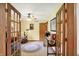 Charming office space with French doors, neutral walls, and built-in storage at 11471 Clarkston Rd, Zionsville, IN 46077