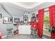 This bedroom offers a built in desk and shelving area, great for use as a game room or sports memorabilia display at 11550 Clarkston Rd, Zionsville, IN 46077