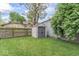 Backyard with storage shed and wooden fence at 1505 Spann Ave, Indianapolis, IN 46203